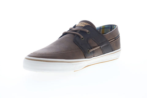 Tommy Bahama Stripe Breaker TB9M00225 Mens Brown Leather Casual Boat Shoes