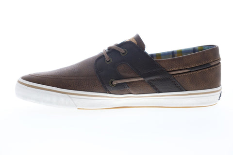 Tommy Bahama Stripe Breaker TB9M00225 Mens Brown Leather Casual Boat Shoes