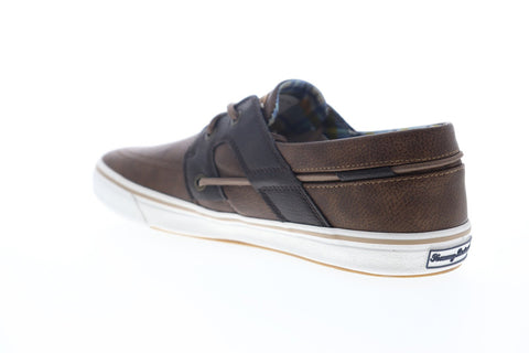 Tommy Bahama Stripe Breaker TB9M00225 Mens Brown Leather Casual Boat Shoes
