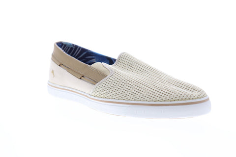 Tommy Bahama Jaali TB9M10060 Mens Beige Canvas Slip On Casual Loafers Shoes