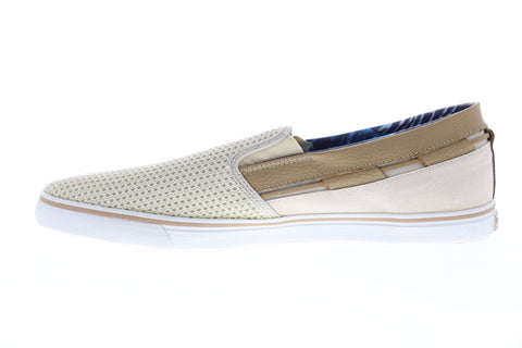 Tommy Bahama Jaali TB9M10060 Mens Beige Canvas Slip On Casual Loafers Shoes