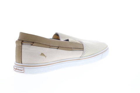 Tommy Bahama Jaali TB9M10060 Mens Beige Canvas Slip On Casual Loafers Shoes