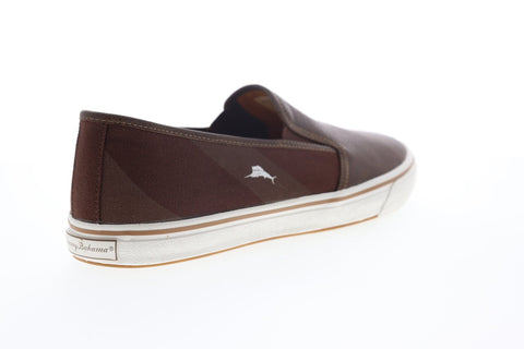 Tommy Bahama Pascale TB9M10149 Mens Brown Leather Slip On Sneakers Shoes