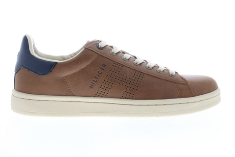 Tommy Hilfiger Lutwin TMLUTWIN Mens Brown Leather Casual Lace Up Fashion Sneakers Shoes