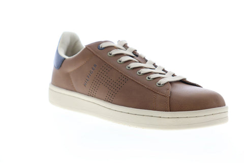 Tommy Hilfiger Lutwin TMLUTWIN Mens Brown Leather Casual Lace Up Fashion Sneakers Shoes
