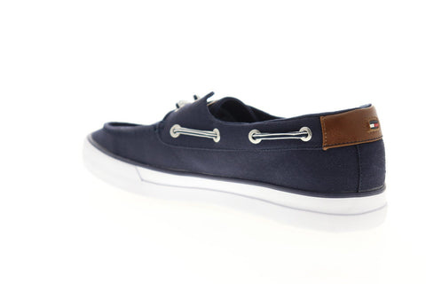 Tommy Hilfiger Petes TMPETES Mens Blue Canvas Casual Lace Up Boat Shoes