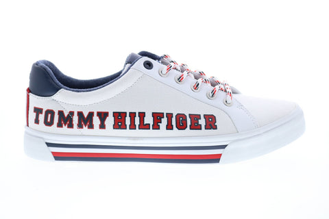 Tommy Hilfiger Randian TMRANDIAN Mens White Canvas Designer Sneakers Shoes