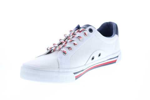 Tommy Hilfiger Randian TMRANDIAN Mens White Canvas Designer Sneakers Shoes
