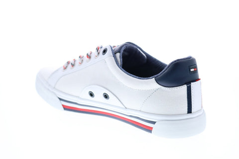 Tommy Hilfiger Randian TMRANDIAN Mens White Canvas Designer Sneakers Shoes