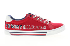 Tommy Hilfiger Randian TMRANDIAN Mens Red Canvas Casual Lace Up Fashion Sneakers Shoes