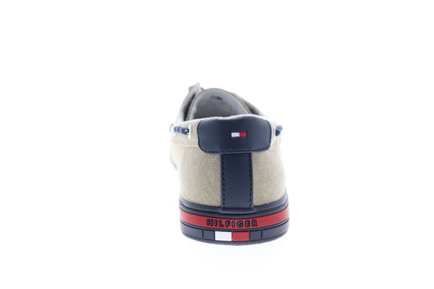 Tommy Hilfiger Realm 2 TMREALM2 Mens Beige Canvas Casual Lace Up Boat Shoes