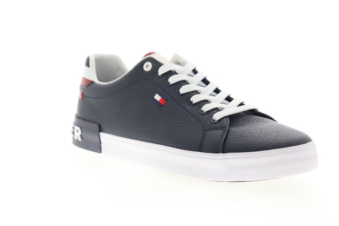 Tommy Hilfiger Rezz TMREZZ Mens Blue Leather Casual Lace Up Fashion Sneakers Shoes