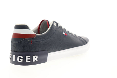 Tommy Hilfiger Rezz TMREZZ Mens Blue Leather Casual Lace Up Fashion Sneakers Shoes