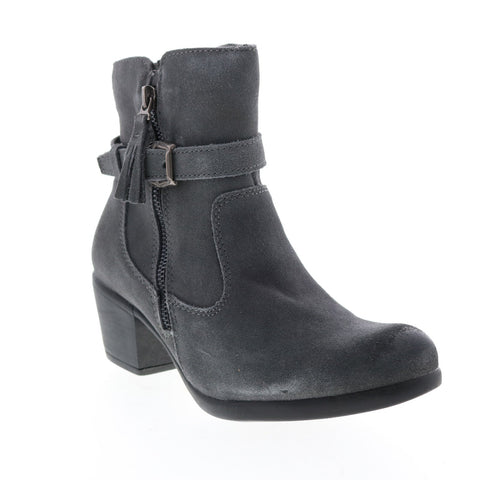 Earth Origins Tori Womens Gray Suede Zipper Ankle & Booties Boots