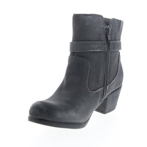 Earth Origins Tori Womens Gray Suede Zipper Ankle & Booties Boots