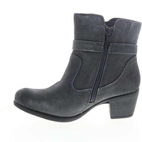 Earth Origins Tori Womens Gray Suede Zipper Ankle & Booties Boots