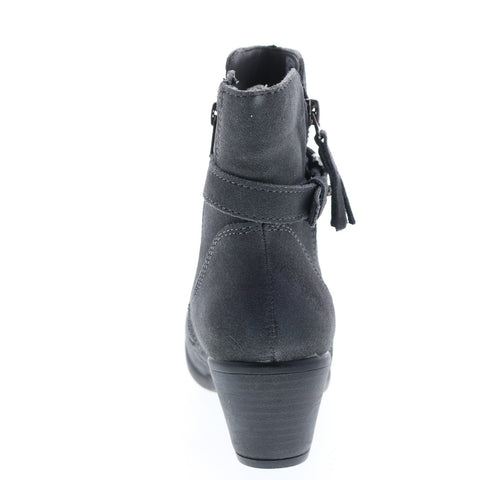 Earth Origins Tori Womens Gray Suede Zipper Ankle & Booties Boots