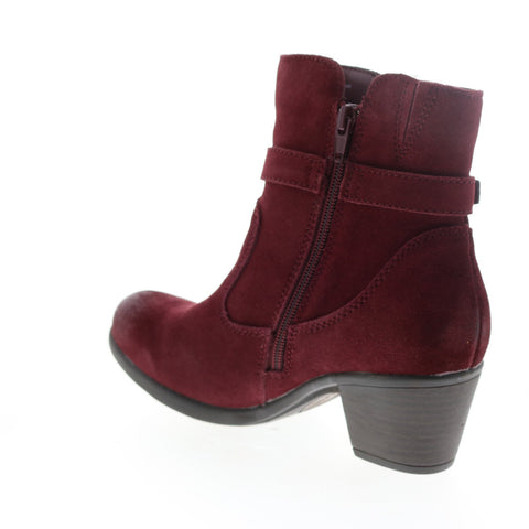 Earth Origins Tori Womens Red Suede Zipper Ankle & Booties Boots
