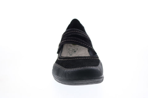 Earth Origins Tova Womens Black Suede Slip On Mary Jane Flats Shoes