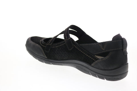 Earth Origins Tova Womens Black Suede Slip On Mary Jane Flats Shoes