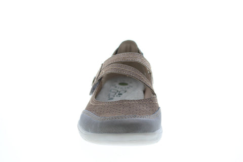 Earth Origins Tova Womens Brown Suede Slip On Mary Jane Flats Shoes