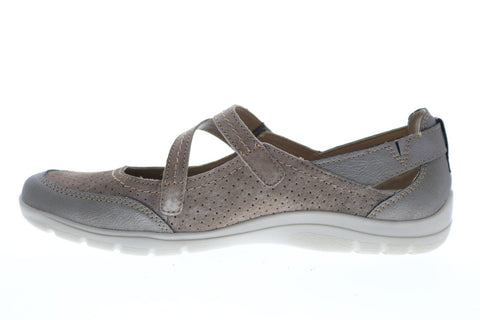 Earth Origins Tova Womens Brown Suede Slip On Mary Jane Flats Shoes