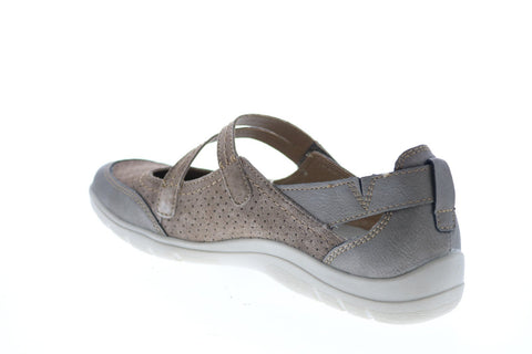 Earth Origins Tova Womens Brown Suede Slip On Mary Jane Flats Shoes