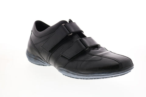 Geox Uomo City U1169H00043C9999 Mens Black Leather Euro Sneakers Shoes