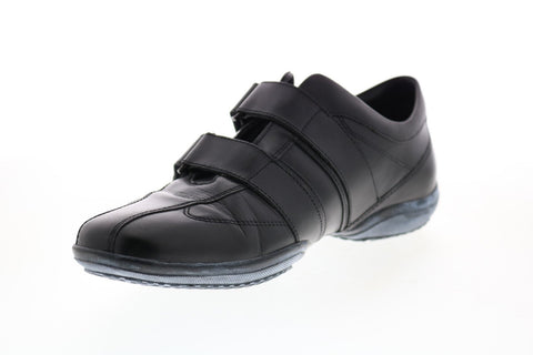 Geox Uomo City U1169H00043C9999 Mens Black Leather Euro Sneakers Shoes