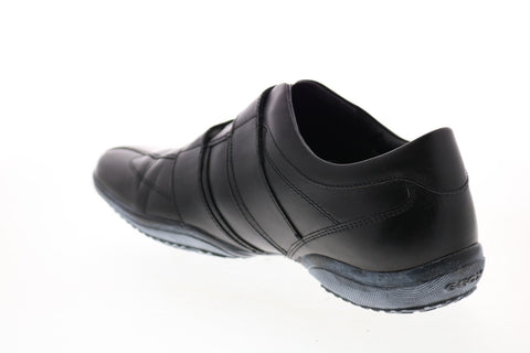 Geox Uomo City U1169H00043C9999 Mens Black Leather Euro Sneakers Shoes