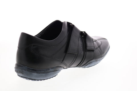 Geox Uomo City U1169H00043C9999 Mens Black Leather Euro Sneakers Shoes