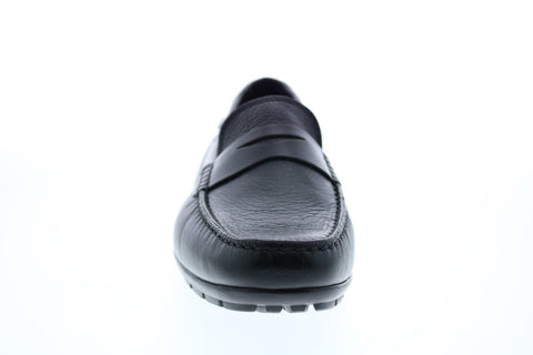 Geox U Moner W 2fit D Mens Black Leather Loafers & Slip Ons Moccasin Shoes