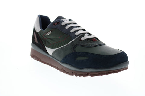Geox U Sandford B Abx A Mens Blue Suede Lace Up Euro Sneakers Shoes