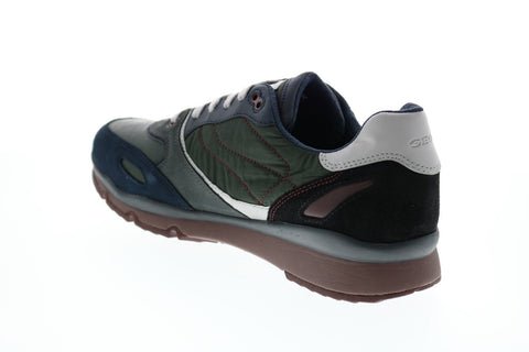 Geox U Sandford B Abx A Mens Blue Suede Lace Up Euro Sneakers Shoes