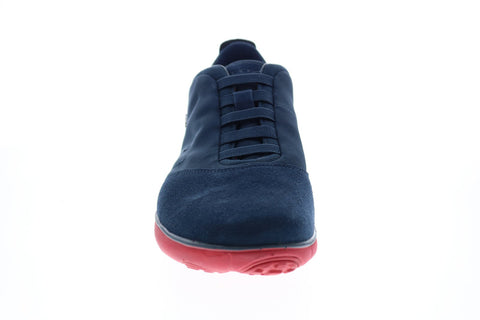 Geox U Nebula B Mens Blue Suede Lace Up Euro Sneakers Shoes
