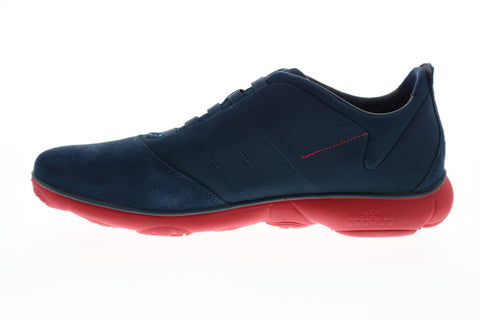 Geox U Nebula B Mens Blue Suede Lace Up Euro Sneakers Shoes