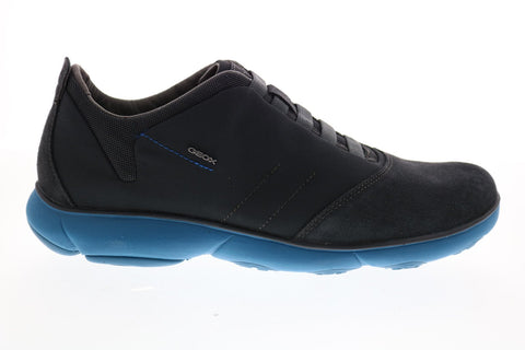 Geox U Nebula B Mens Black Suede Lace Up Euro Sneakers Shoes
