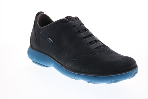 Geox U Nebula B Mens Black Suede Lace Up Euro Sneakers Shoes