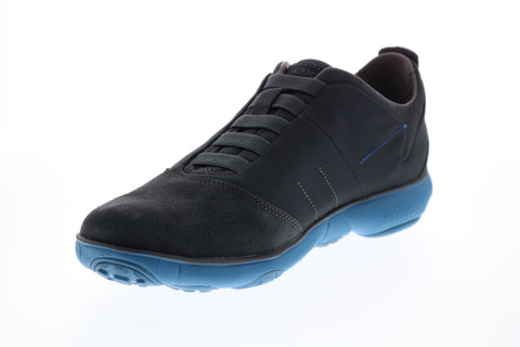 Geox U Nebula B Mens Black Suede Lace Up Euro Sneakers Shoes