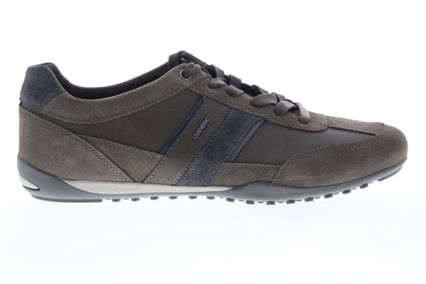Geox U Wells U52T5C022MECQ64N Mens Gray Suede Lace Up Low Top Sneakers Shoes