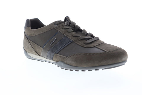 Geox U Wells U52T5C022MECQ64N Mens Gray Suede Lace Up Low Top Sneakers Shoes