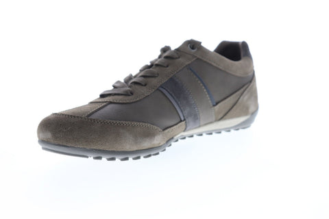 Geox U Wells U52T5C022MECQ64N Mens Gray Suede Lace Up Low Top Sneakers Shoes