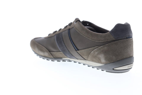 Geox U Wells U52T5C022MECQ64N Mens Gray Suede Lace Up Low Top Sneakers Shoes
