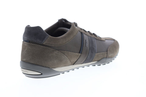 Geox U Wells U52T5C022MECQ64N Mens Gray Suede Lace Up Low Top Sneakers Shoes