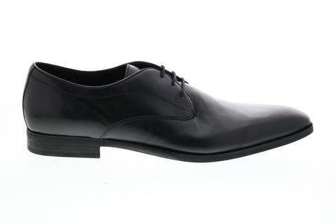 Geox U New Life A Mens Black Leather Oxfords & Lace Ups Plain Toe Shoes