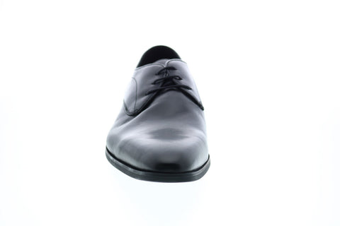 Geox U New Life A Mens Black Leather Oxfords & Lace Ups Plain Toe Shoes