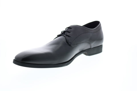 Geox U New Life A Mens Black Leather Oxfords & Lace Ups Plain Toe Shoes
