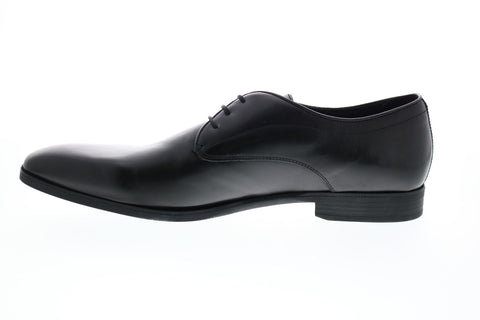 Geox U New Life A Mens Black Leather Oxfords & Lace Ups Plain Toe Shoes