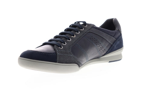Geox U Kristof U620EA01J22C4002 Mens Blue Leather Lace Up Low Top Sneakers Shoes