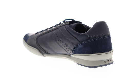 Geox U Kristof U620EA01J22C4002 Mens Blue Leather Lace Up Low Top Sneakers Shoes